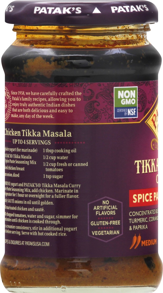 slide 4 of 13, Patak's Medium Tikka Masala Curry Spice Paste 10 oz, 10 oz