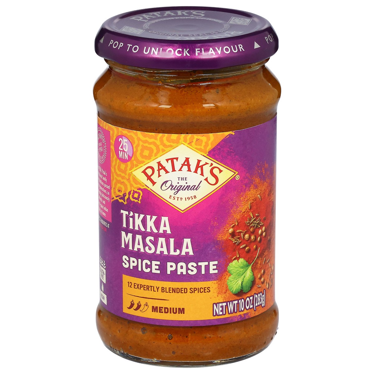 slide 1 of 13, Patak's Medium Tikka Masala Curry Spice Paste 10 oz, 10 oz