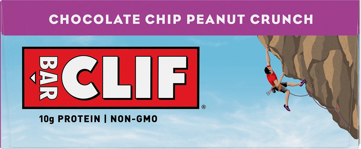 slide 8 of 9, CLIF Chocolate Chip Peanut Crunch Bars, 12 ct; 2.4 oz