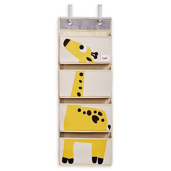 slide 1 of 4, 3 Sprouts Giraffe Hanging Wall Organizer - Yellow, 1 ct