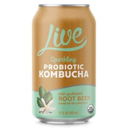 Live Soda Sparkling Probiotic Kombucha Root Beer - 12 oz