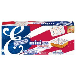 Entenmann's Iced Party Mini Snack Cakes, 6 packs, Kosher Cake and Sprinkles Mini Iced Cakes, 11 oz Multipack