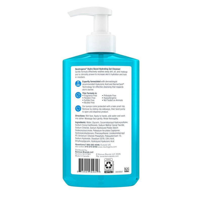 slide 11 of 11, Neutrogena Hydro Boost Fragrance Free Foaming Face Wash, 16 fl. oz, 16 fl oz