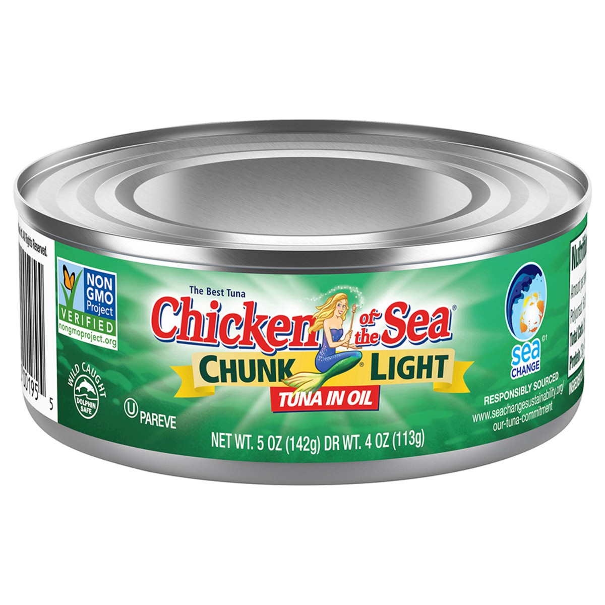 slide 1 of 5, Chicken Of The Sea Chunk Light Tuna In Oil, 5 oz