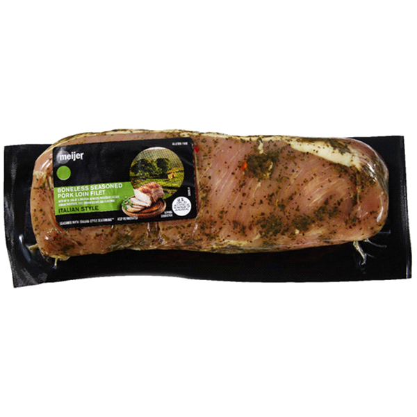 Meijer Pork Loin Filet, Italian Style Seasoned, Boneless 1 ct