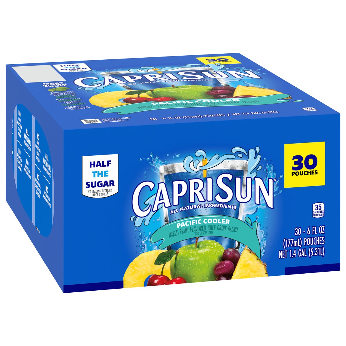 slide 10 of 12, Capri Sun Pacific Cooler Mixed Fruit Flavored Juice Drink Blend Pouches, 180 fl oz