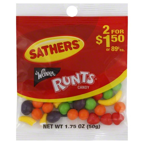 slide 1 of 1, Sathers Fruit Runts, 1 ct