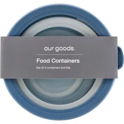 our goods Round Food Containers Set - Blue