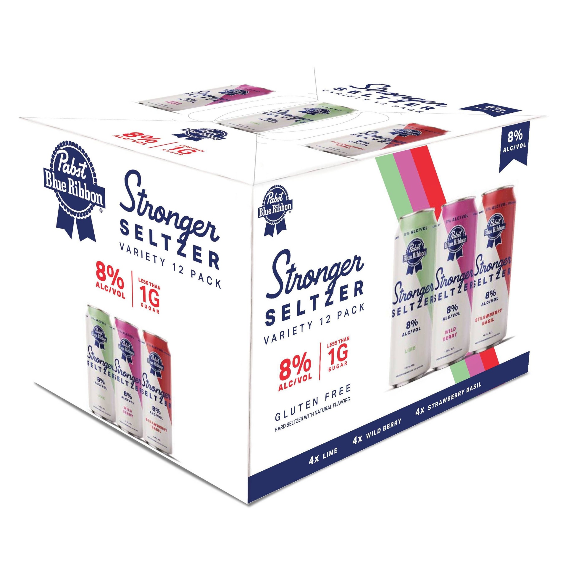slide 1 of 1, Pabst Stronger Seltzer Variety Pack / Slim Cans, 12 ct; 12 oz