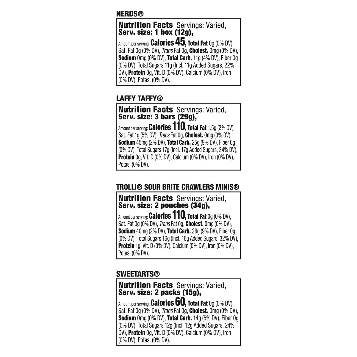 slide 5 of 14, Ferrara Assorted Candy 50 Pieces 50 ea, 50 ea