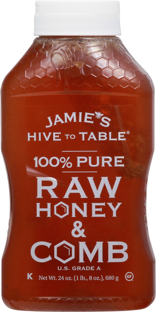 slide 5 of 9, Jamie's Hive to Table 100% Pure Raw Honey & Comb 24 oz, 24 oz