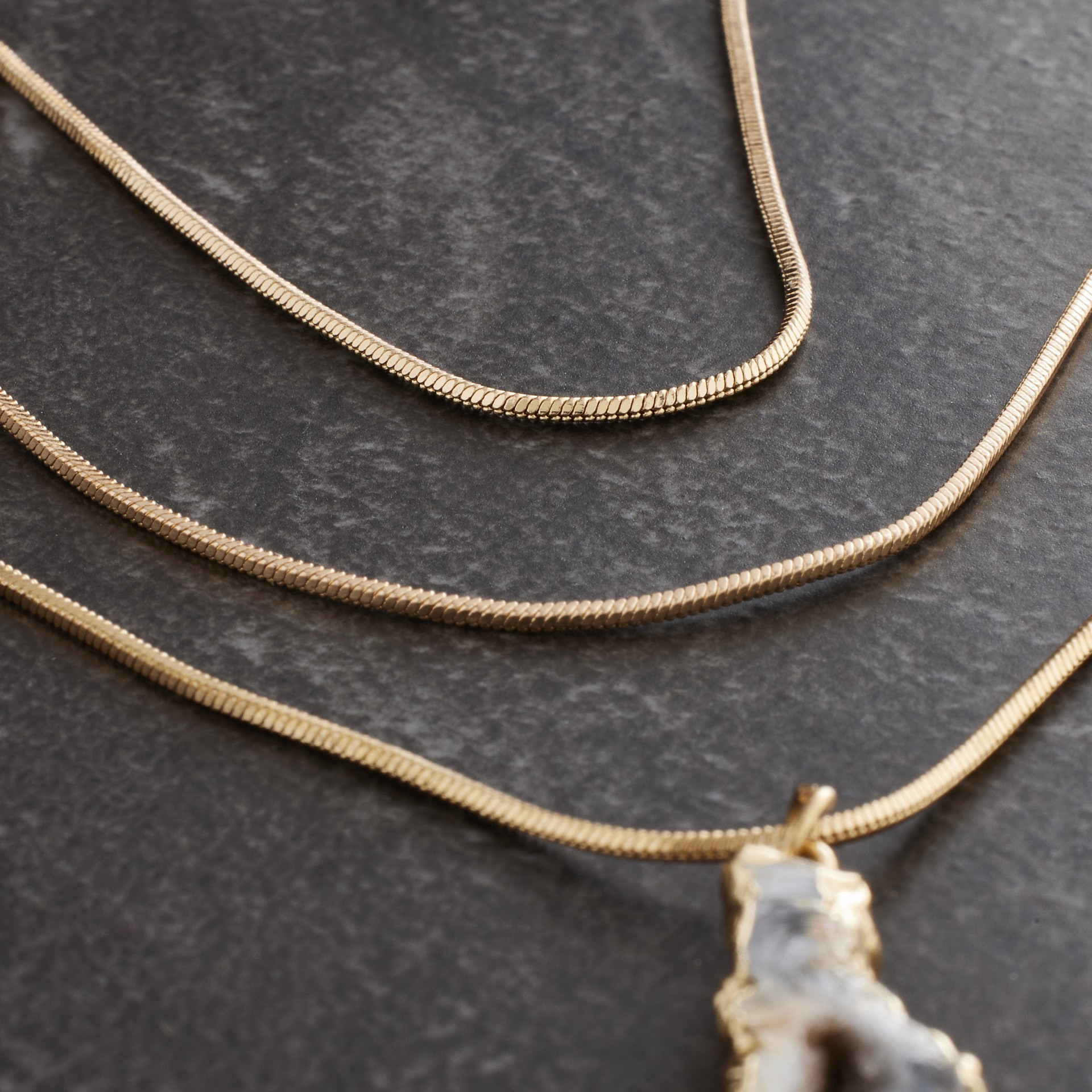 slide 2 of 3, Hamilton Gold Snake Chain Necklaces By Bead Landing, 30 in