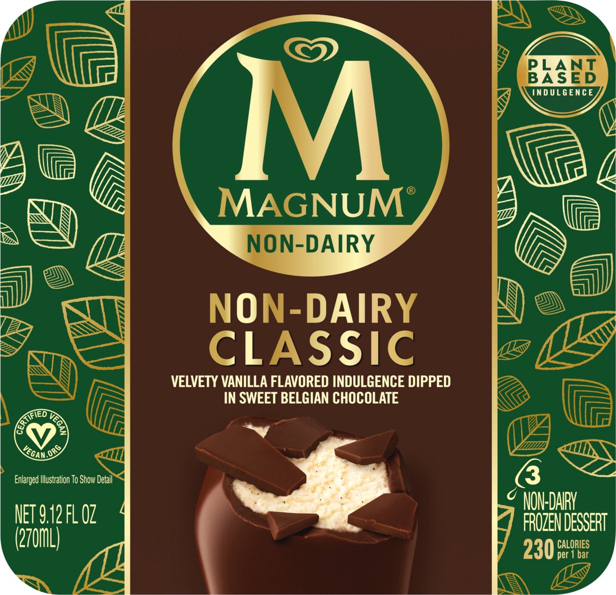 slide 2 of 7, Magnum Ice Cream Bar Classic Vanilla, 9.12 oz, 3 Count , 9.12 oz