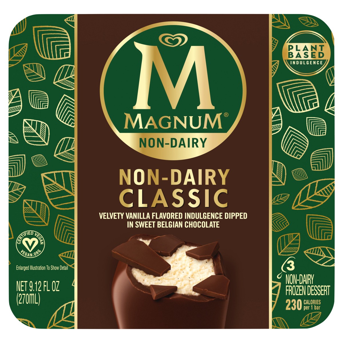 slide 1 of 7, Magnum Ice Cream Bar Classic Vanilla, 9.12 oz, 3 Count , 9.12 oz