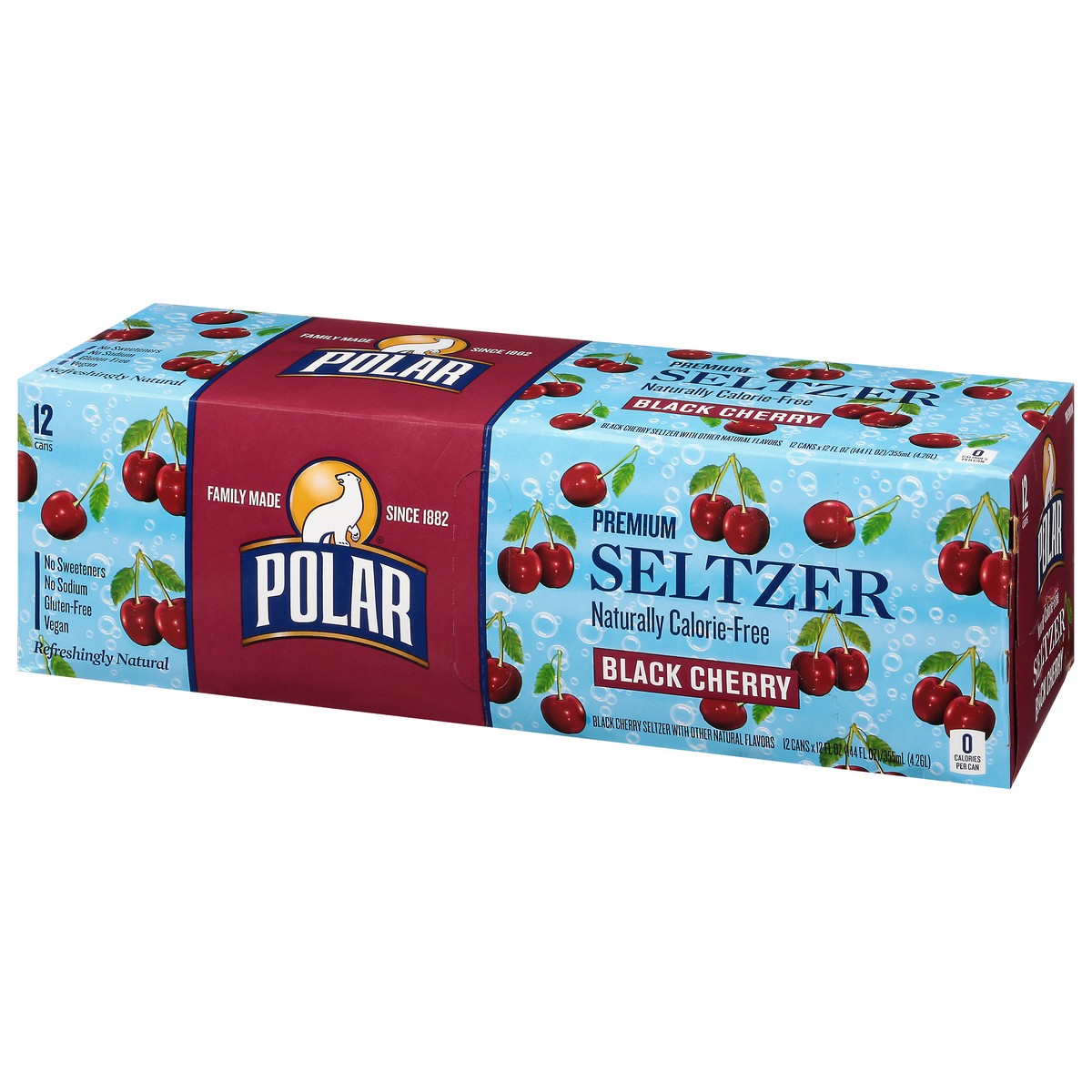 slide 8 of 11, Polar Seltzer - 12pk 12oz - Black Cherry, 12 ct; 12 fl oz