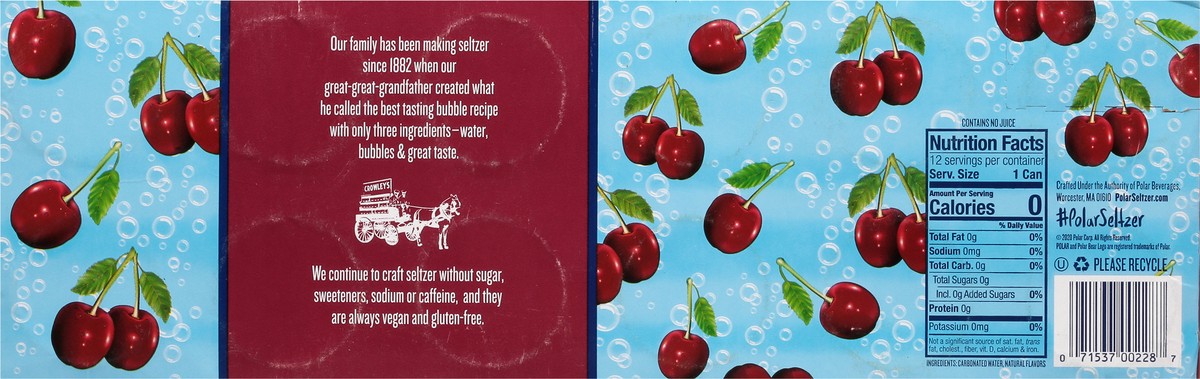 slide 9 of 11, Polar Seltzer - 12pk 12oz - Black Cherry, 12 ct; 12 fl oz