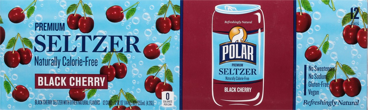 slide 4 of 11, Polar Seltzer - 12pk 12oz - Black Cherry, 12 ct; 12 fl oz