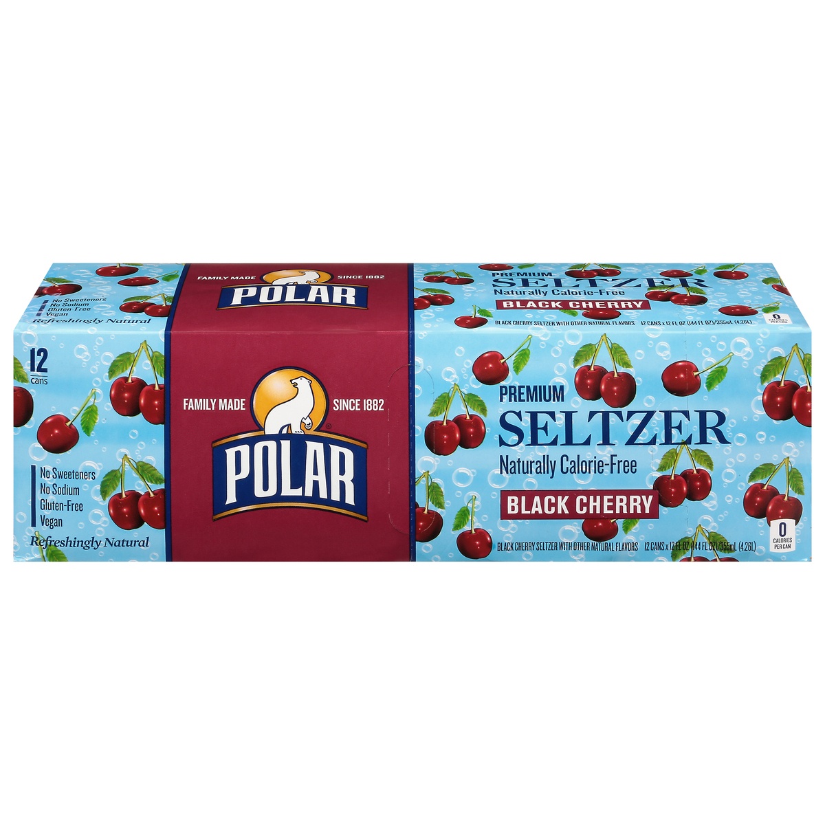 slide 1 of 1, Polar Black Cherry Seltzer , 12 ct; 12 fl oz