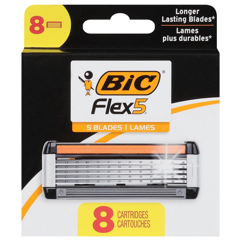 slide 1 of 1, Bic Cartridges, 5 Blades, 8 ct