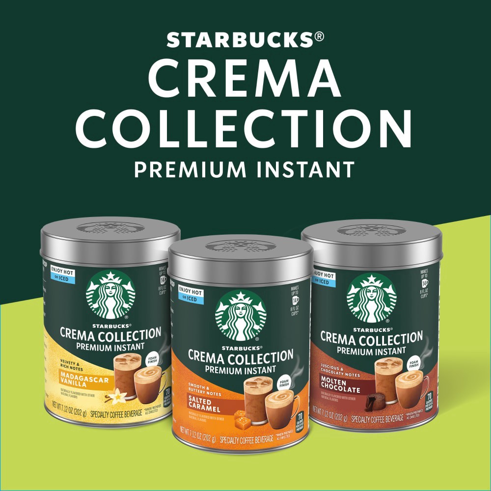 slide 3 of 6, Starbucks Crema Collection Premium Instant Madagascar Vanilla Flavored Coffee 100% Arabica, 7.12 oz