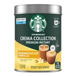 Starbucks Crema Collection Premium Instant Madagascar Vanilla Coffee Beverage 7.12 oz