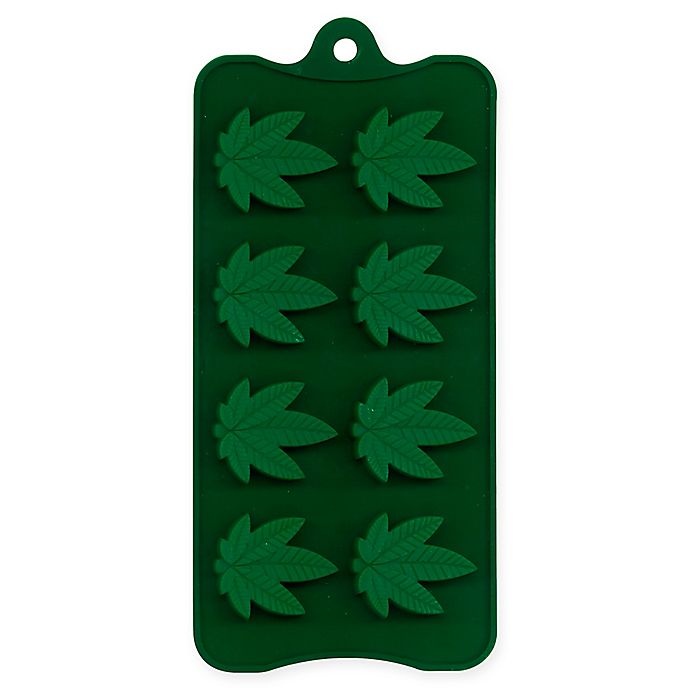 slide 1 of 2, Trudeau 8-Cavity Silicone Leaf Mold - Green, 1 ct