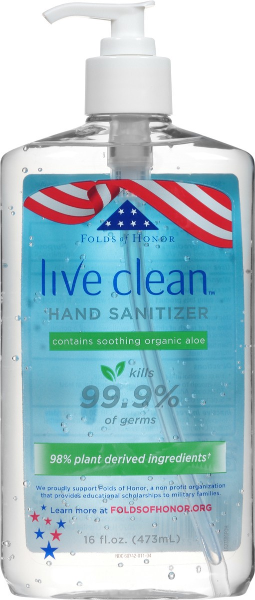 slide 2 of 12, Live Clean Hand Sanitizer 16 fl. oz. Pump, 16 fl oz