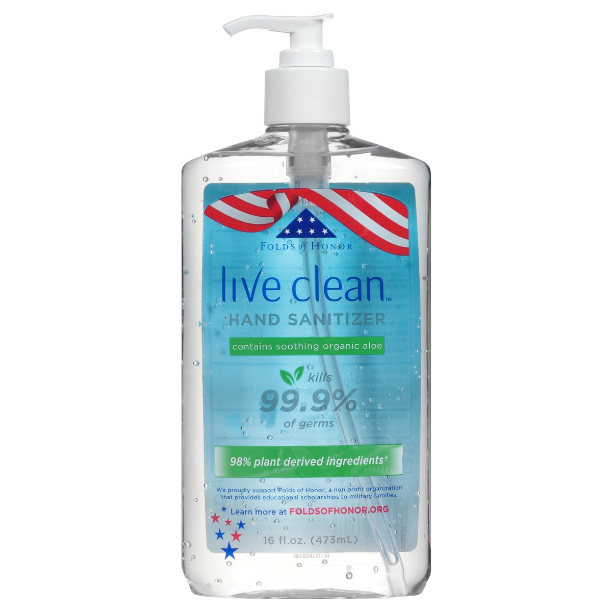 slide 1 of 12, Live Clean Hand Sanitizer 16 fl. oz. Pump, 16 fl oz