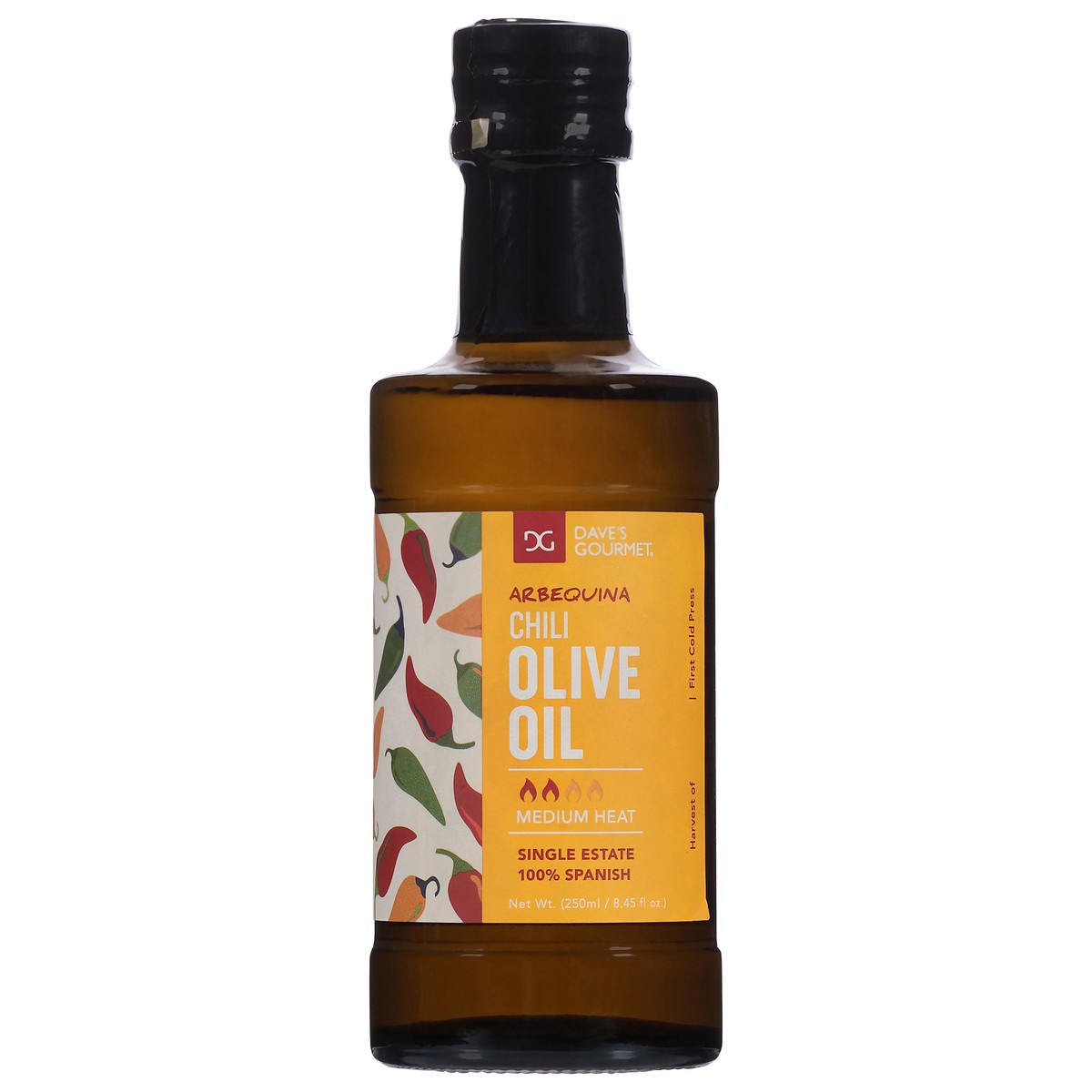 slide 2 of 4, Daves Gourmet Olive Oil Chili Medium Heat - 250 ML, 250 ml