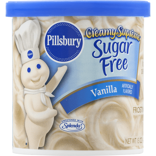 slide 3 of 9, Pillsbury Creamy Supreme Sugar-Free Vanilla Frosting, 15 oz