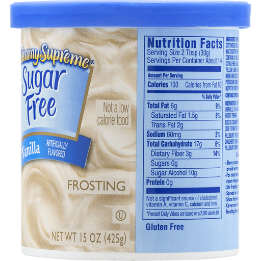 slide 4 of 9, Pillsbury Creamy Supreme Sugar-Free Vanilla Frosting, 15 oz