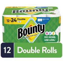 Bounty Select-A-Size White 2-Ply Double Rolls Paper Towels 12 Rolls