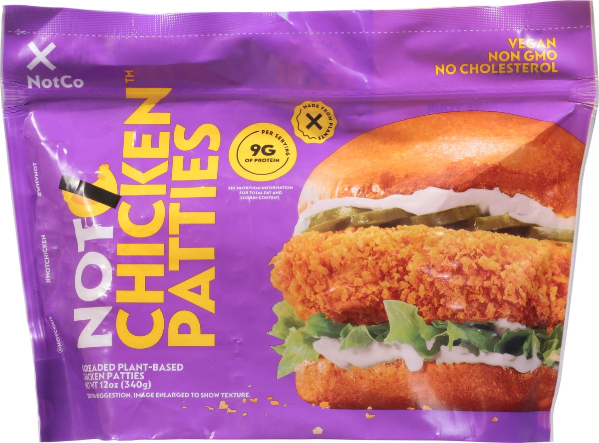 slide 10 of 13, NotCo NotChicken Frozen Plant-Based Breaded Chicken Patties, 4 ct Pouch, 12 oz