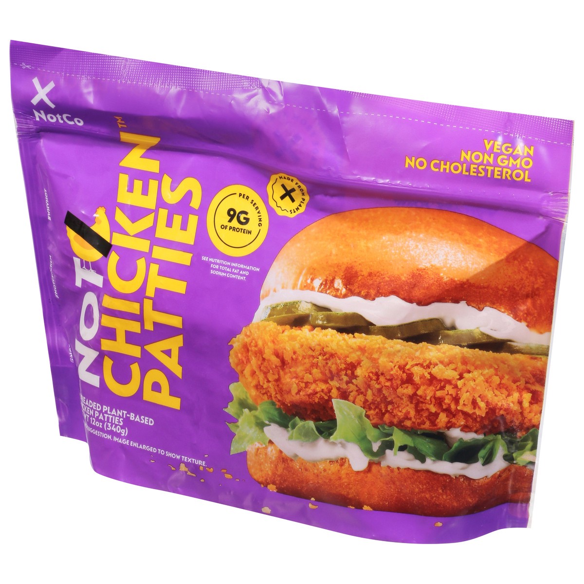 slide 6 of 13, NotCo NotChicken Frozen Plant-Based Breaded Chicken Patties, 4 ct Pouch, 12 oz