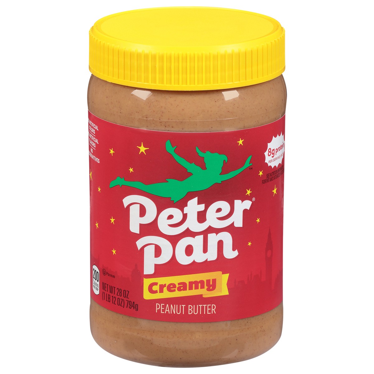 slide 1 of 9, Peter Pan Creamy Peanut Butter 28 oz, 28 oz