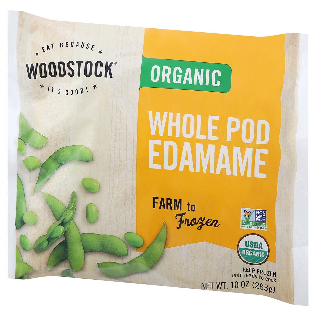 slide 5 of 13, Woodstock Whole Pod Organic Edamame 10 oz, 10 oz