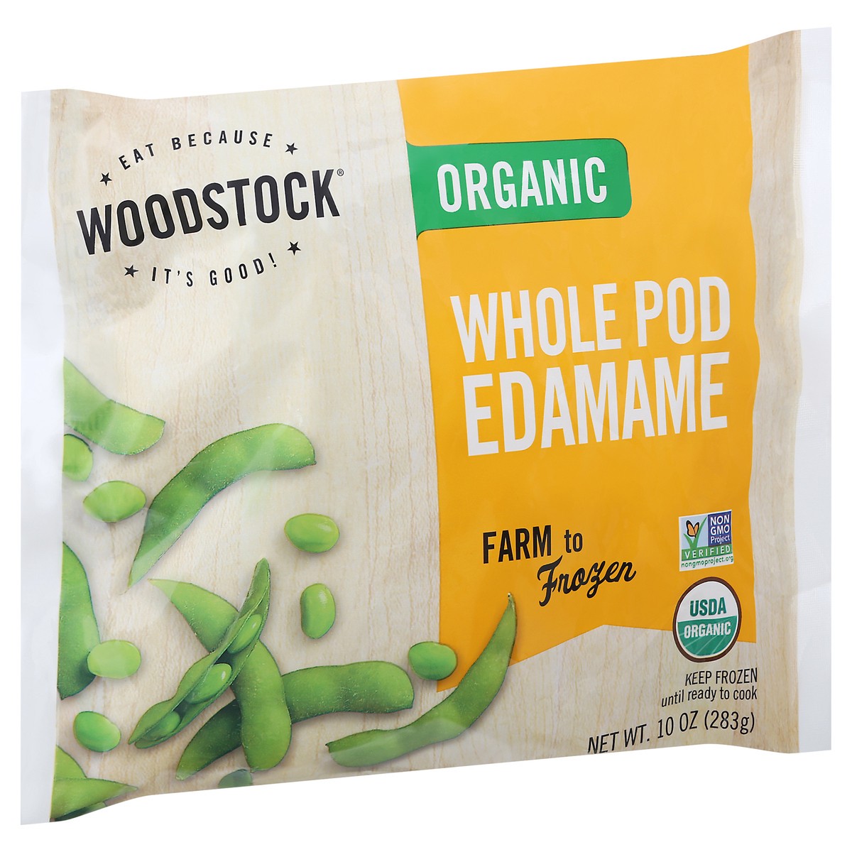 slide 7 of 13, Woodstock Whole Pod Organic Edamame 10 oz, 10 oz