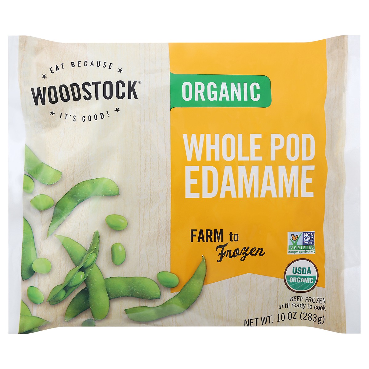 slide 6 of 13, Woodstock Whole Pod Organic Edamame 10 oz, 10 oz