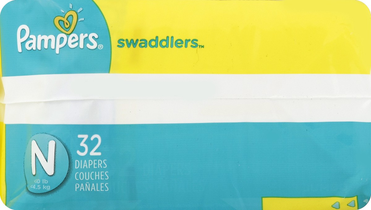 slide 2 of 6, Pampers Swaddlers Diapers Jumbo Pack Size Newborn, 32 ct