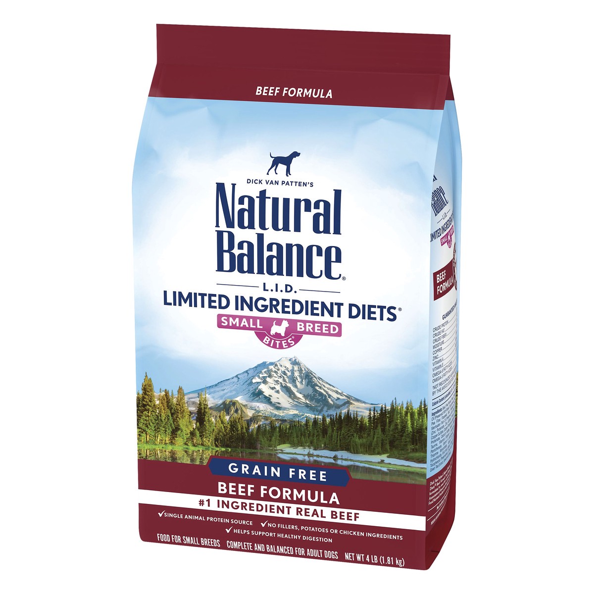 slide 6 of 8, Natural Balance L.I.D. Limited Ingredient Diets Small Breed Bites Grain Free Beef Formula Dog Food 4 lb, 4 lb