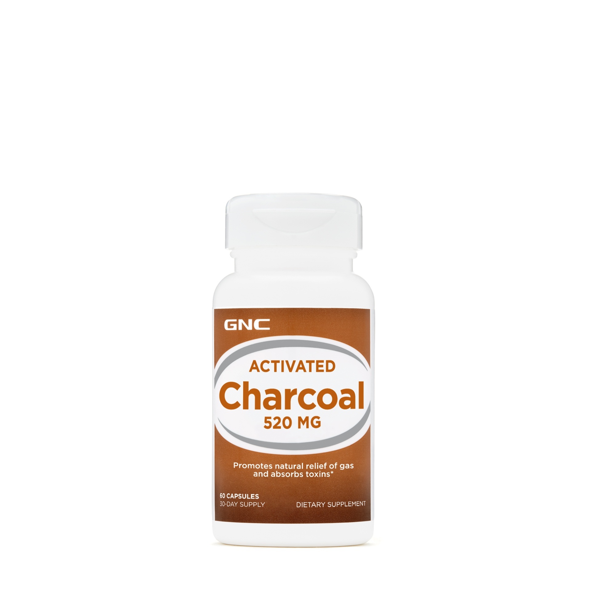 slide 1 of 1, GNC Activated Charcoal 60 ea, 60 ct