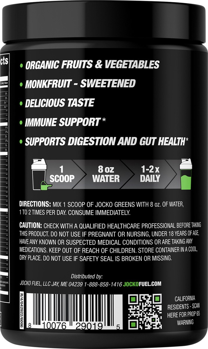 slide 5 of 9, Jocko Coconut Pineapple Greens 30 Servings, 10.79 oz