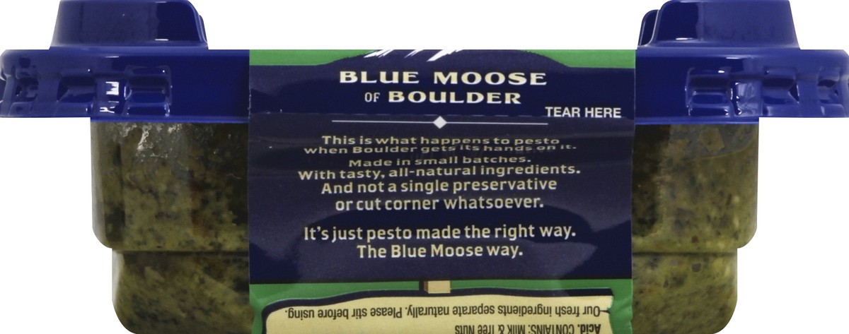 slide 6 of 6, Blue Moose of Boulder Basil Pesto Sauce, 7 oz