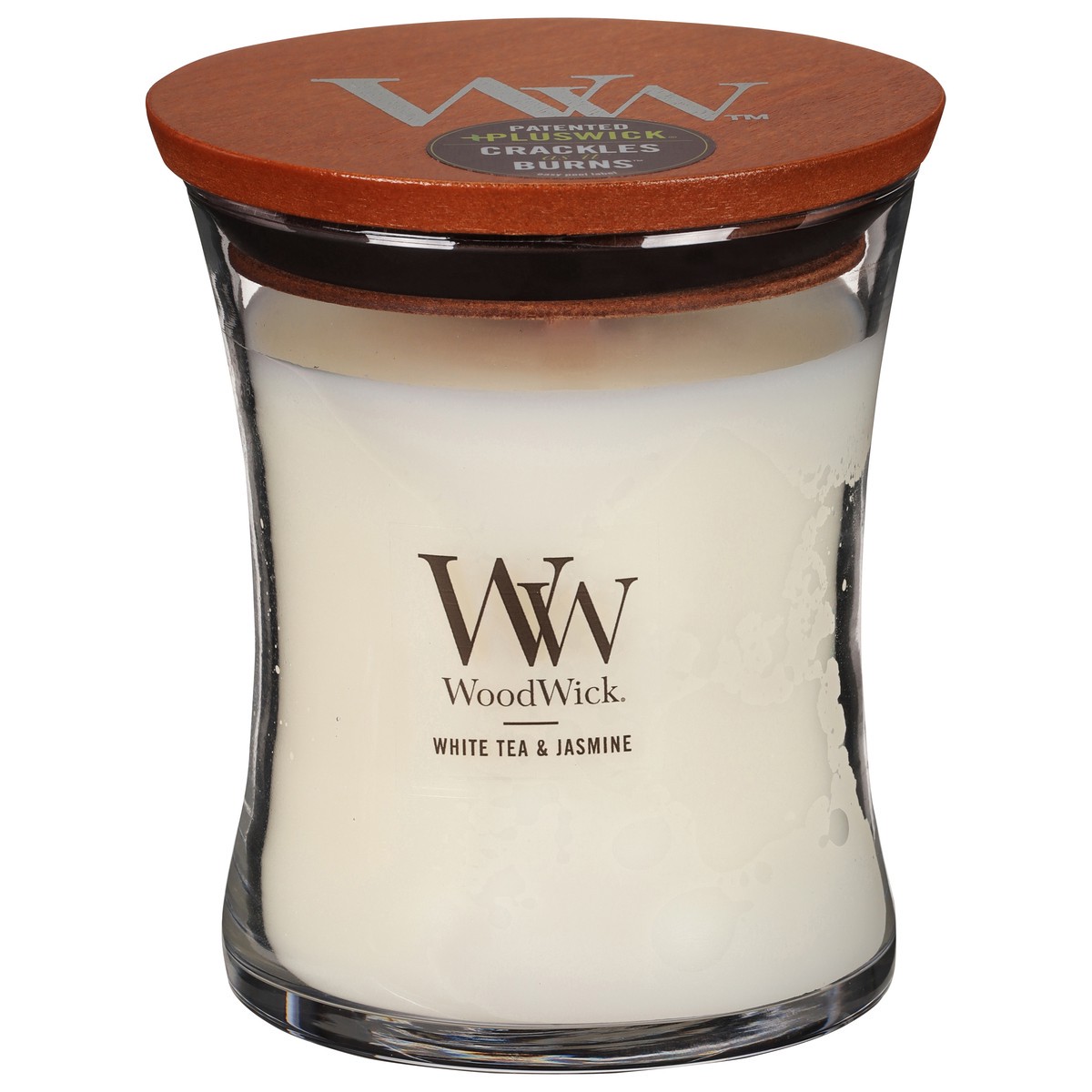 slide 1 of 9, WoodWick White Tea & Jasmine Candle 1 ea, 1 ct