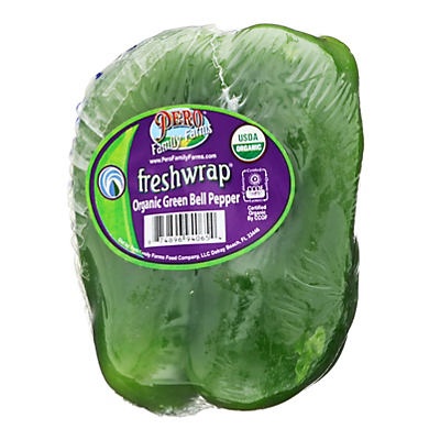 slide 1 of 1, Pedro Family Farms Freshwrap Organic Green Bell Peppers, 1 ct