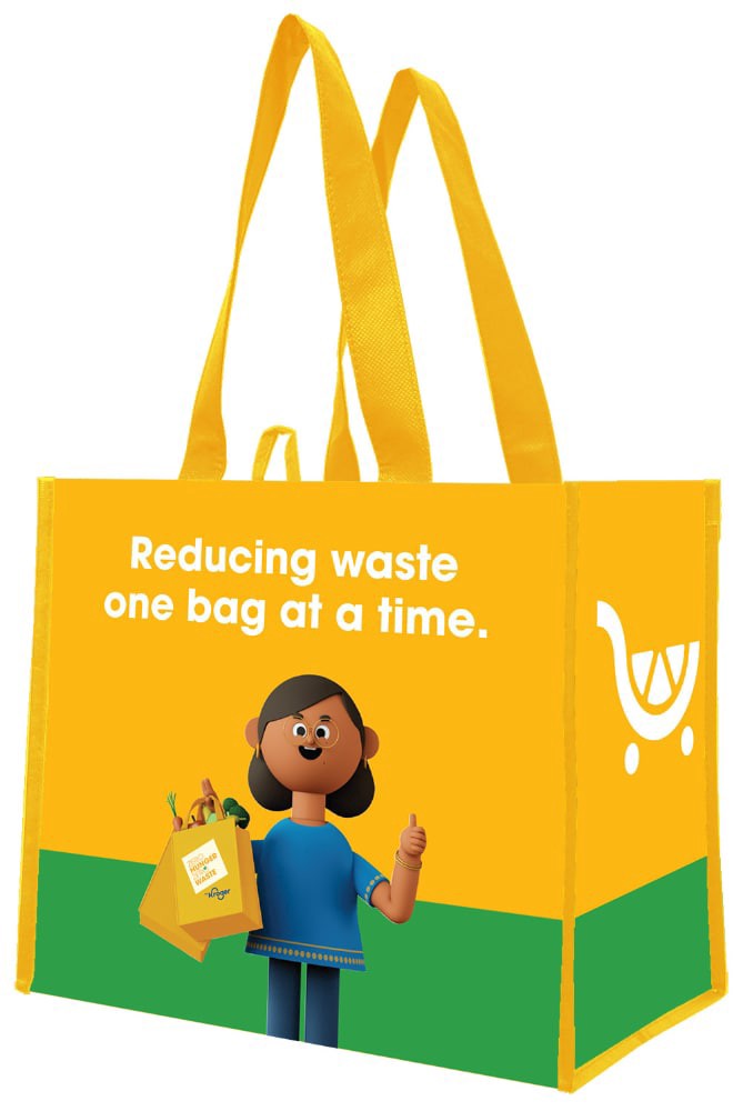 slide 1 of 1, Earthwise Earth Day Reduce Waste Reusable Shopping Tote, 1 ct