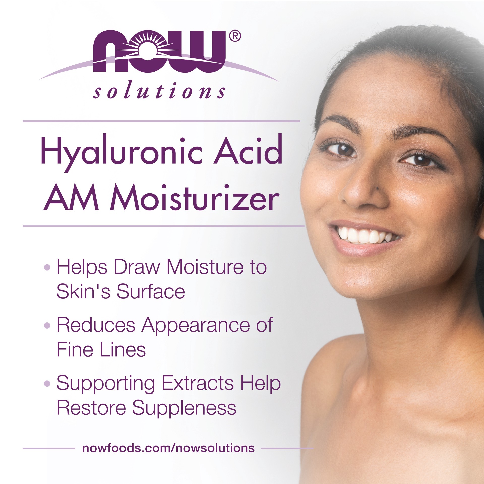 slide 2 of 5, NOW Solutions Hyaluronic Acid Moisturizer, 2 oz