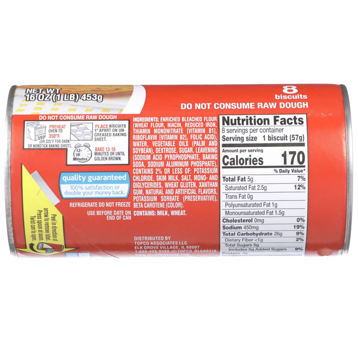 slide 9 of 9, Food Club Butter Flavored Flaky Jumbo Biscuits - 16 oz, 16 oz