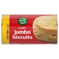 Food Club Butter Flavored Flaky Jumbo Biscuits - 16 oz