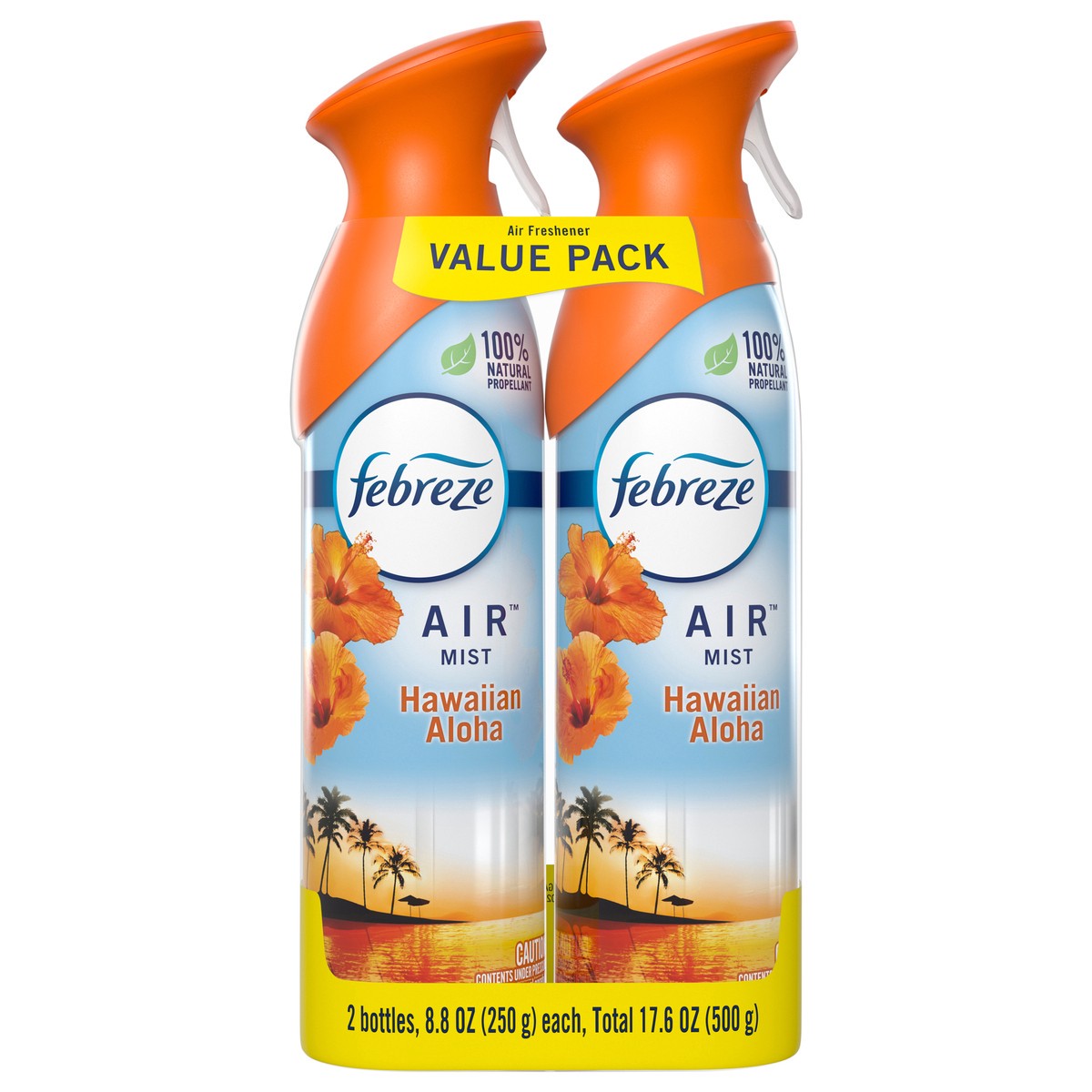 slide 1 of 3, Febreze Air Freshener Spray, Odor-Fighting Room Spray, Hawaiian Aloha Scent, 8.8oz, 2 Count, 2 ct